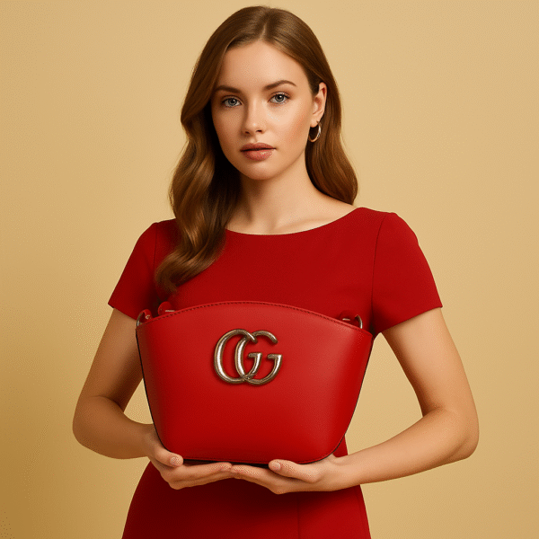 Trendy Women's Red Sling Bag – Stylish & Elegant Crossbody Handbag - Image 2