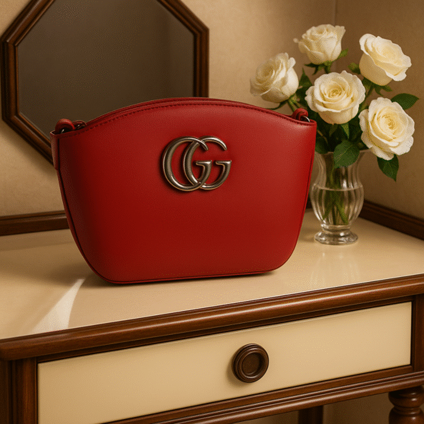Trendy Women's Red Sling Bag – Stylish & Elegant Crossbody Handbag - Image 4