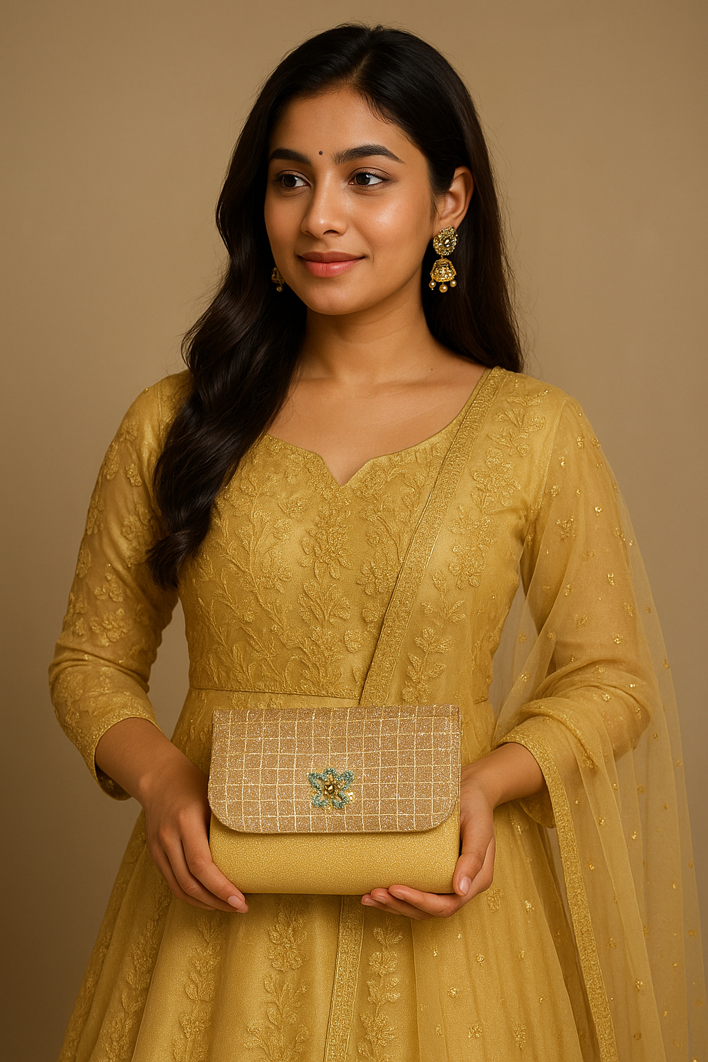 Elegant Indian Beauty in Gold