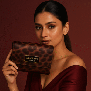 Stylish Brown Leopard Print Leather Purse – Chic & Trendy Handbag