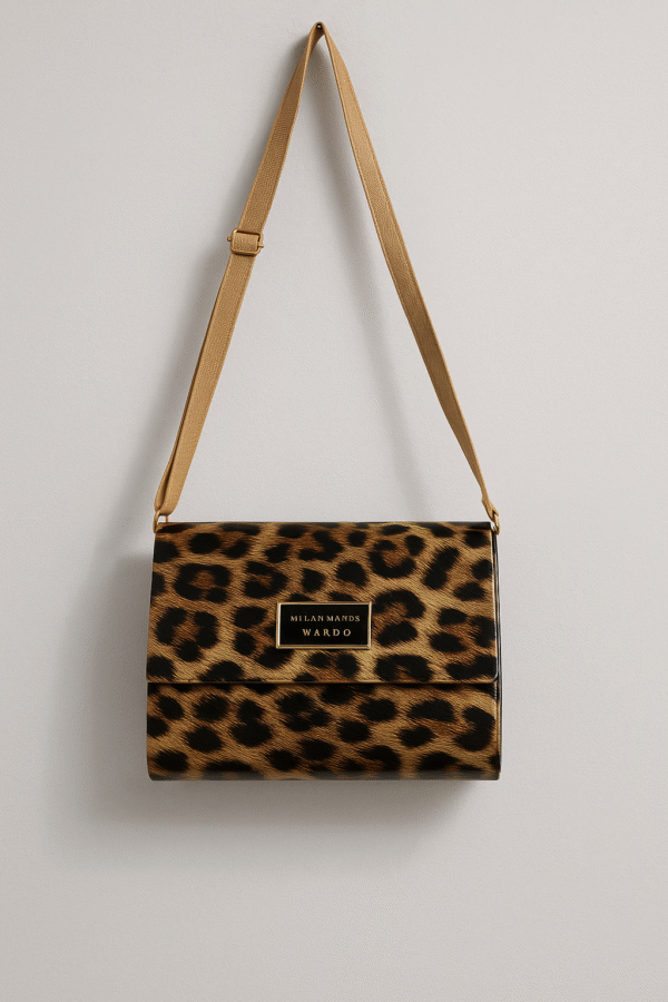 Stylish Brown Leopard Print Leather Purse – Chic & Trendy Handbag - Image 4